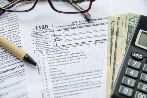 Corporate tax return documents